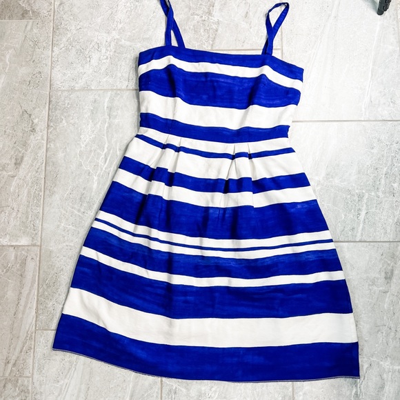 Ann Taylor Blue Striped Strappy Sundress Size 10 - Picture 6 of 7
